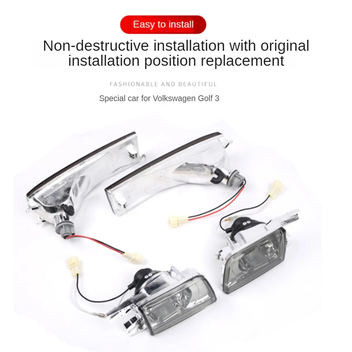 For MK3 Golf 1992-1997 Car Front Bumper Fog Light Turn Signal Light