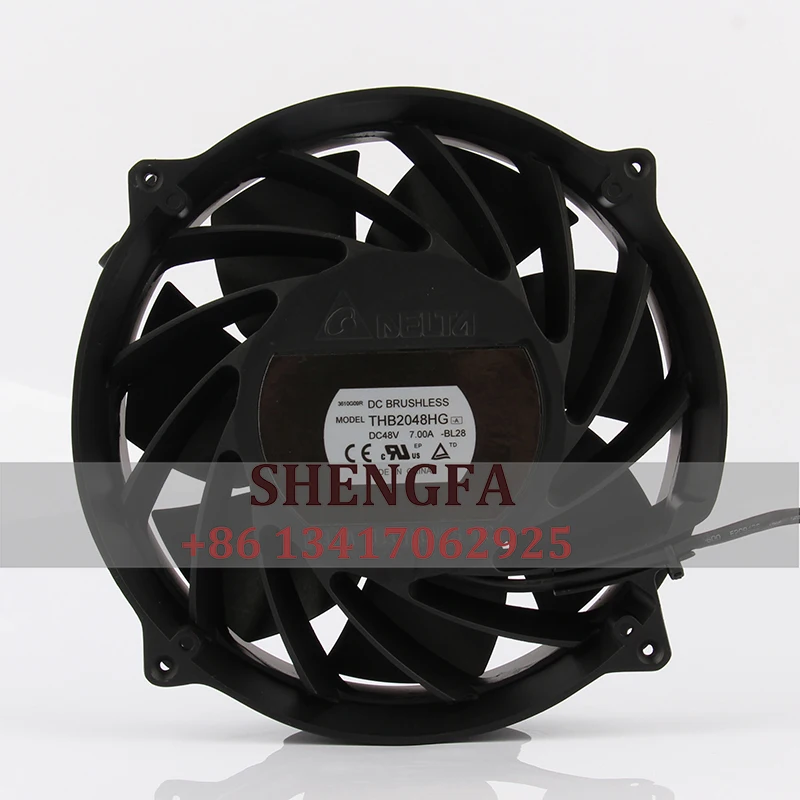 

Delta Case Cooling Fan THB2048HG DC48V 7A EC AC 208x208x70mm 20cm 20870 Ultra-violent High Air Volume Aluminum Frame Fan