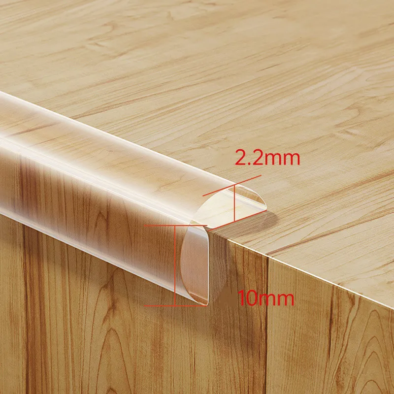 Upgraded New Strong Adhesive Furniture Edge Protection Strip Soft PVC Table Collision Proof Edge Guards Transparent Bumper Strip