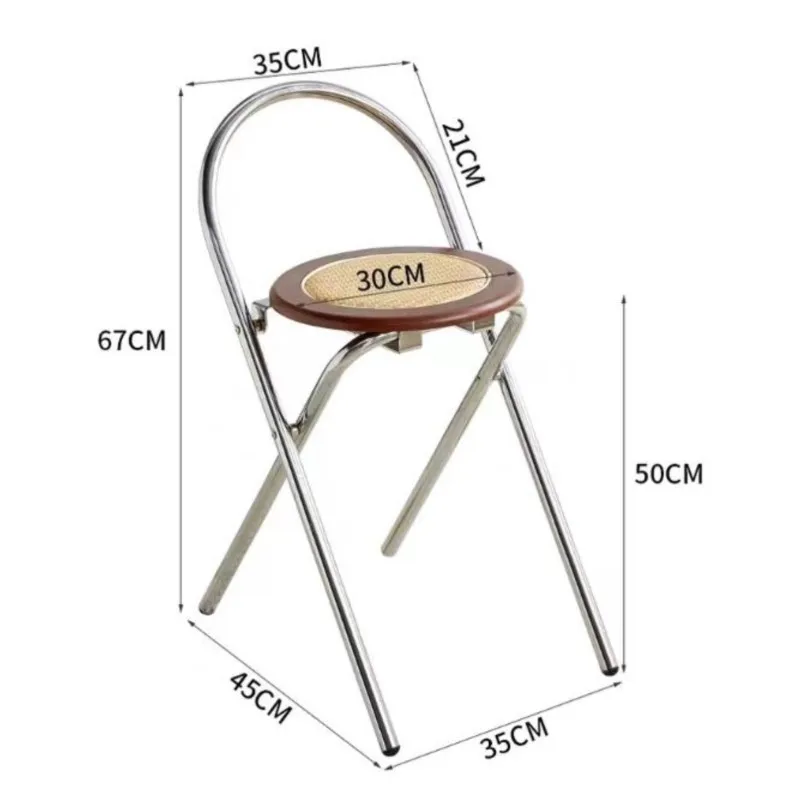 Realife Simple And Luxurious Rattan Woven Backrest Dining Chair Retro Nordic Style Folding Home Chair That Can Be New