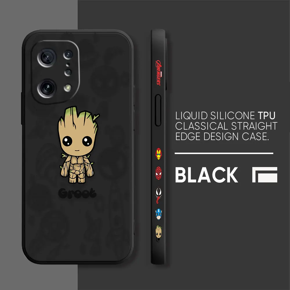 thumbnail image 1 of Case For OPPO FIND X6 X3 REALME X7 X50 RENO 2 4Z 4 6 Lite 5Z 5F 4G 5G PRO Liquid Silicone Case Marvel Groot Baby Manga, 1 of 5