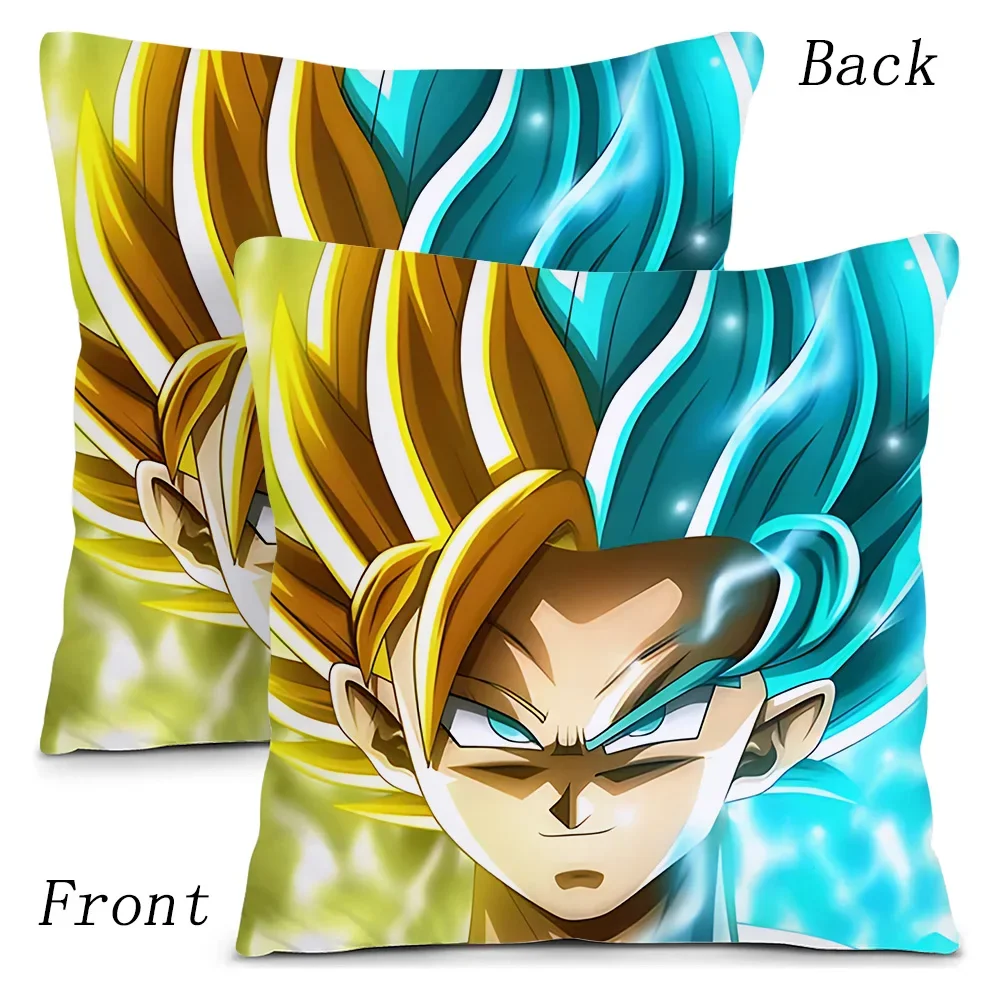 Japanese Anime Dragon Ball Serie Pillow Covers Cartoon Sofa Decorative Home Double-sided Printing Short Plush Cute Cushion Cover 4