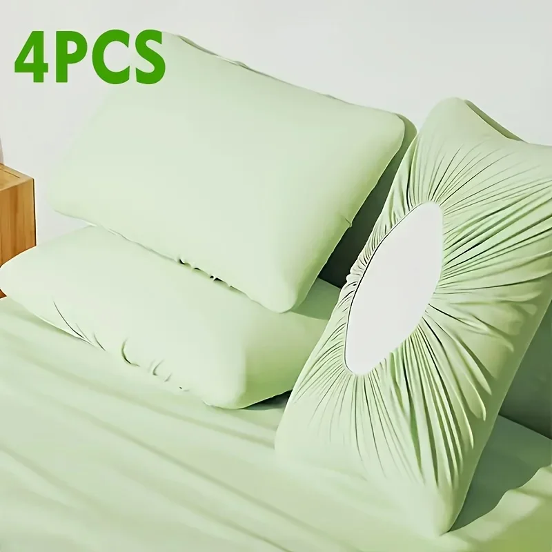 4pcs Soft Disposable Travel Pillowcases Non-Woven Fabric Hand Washable Suitable for Hotels Beauty Salons Travel Outdoor Camping 5