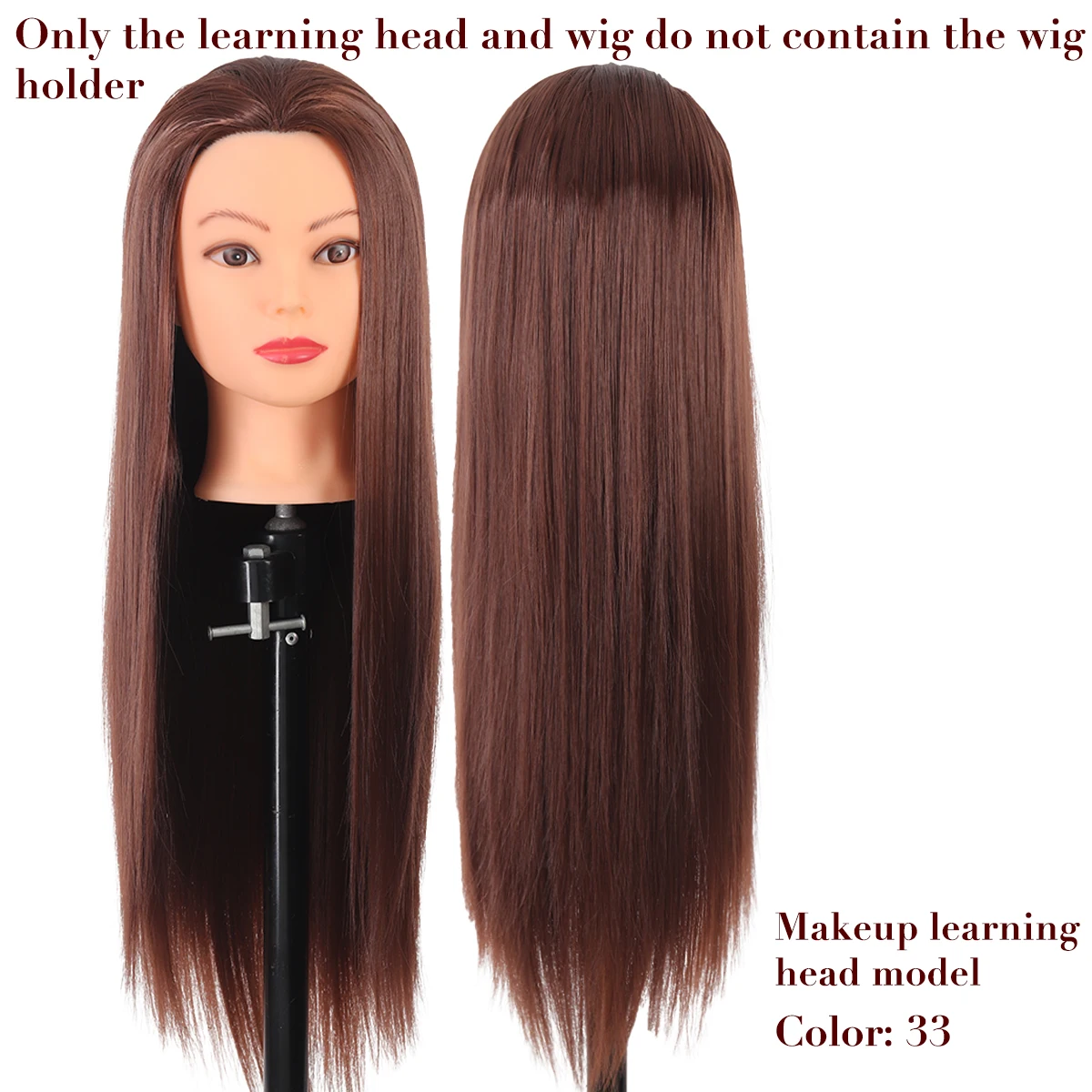 مع وبدون ماكياج عارضة أزياء رئيس التدريب رئيس لتصف...