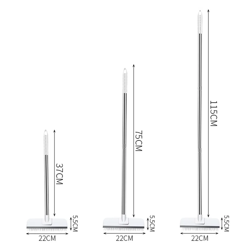 SAYFUT Brosse de nettoyage à long manche extensible pour salle de bain,  baignoire, baignoire, nettoyage de carrelage, réglable en acier inoxydable  304, brosse de nettoyage pour salle de bain, cuisine, carrelage mural 
