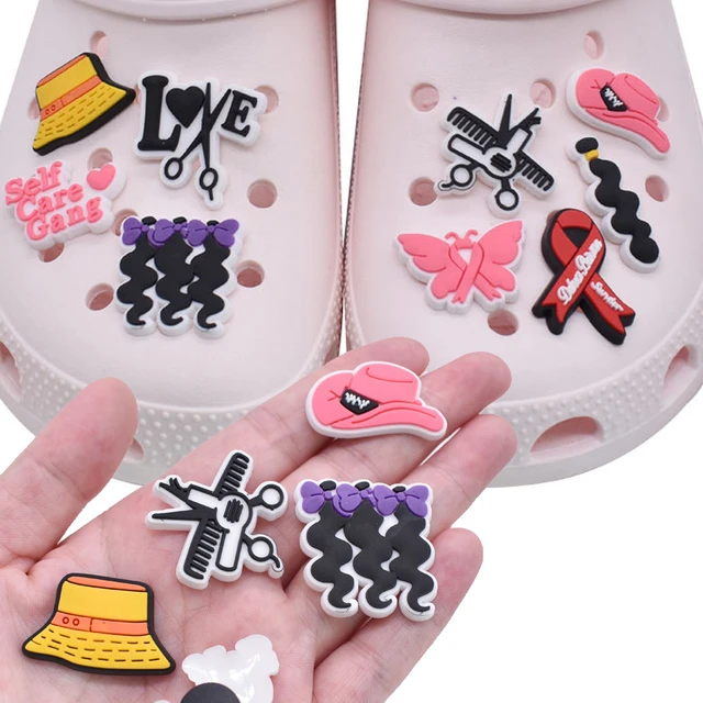 Hot Sale 1pcs PVC Hairdressing Accessories for Crocs Charms Women Sandals Buckle Kids Pins Shoe Decoration Jeans X mas Gift