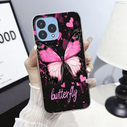 Luxury Marble Clear Soft Silicone Phone Case with Cat Cartoon Design, Dustproof and Protective Cover for Cubot P80 (TM2726)
