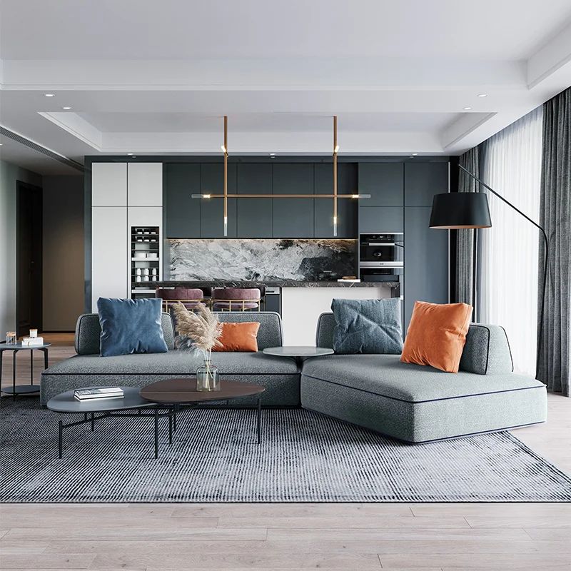 

Modern Simple Style Creative Sofa Bed Living Room Personality Special Shaped Fabric Sofa Italian Household Luxury Home Furniture