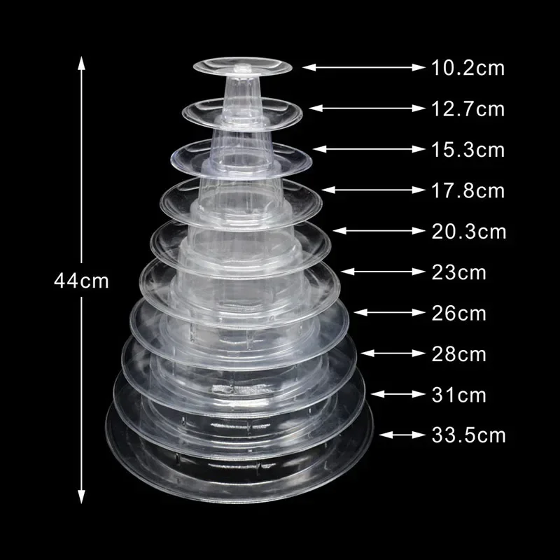 Macaron Display Stand Fondant Cake Stand Plastic Tray Cupcake Tower Rack Wedding Birthday Cake Decoration Accessories Bakeware