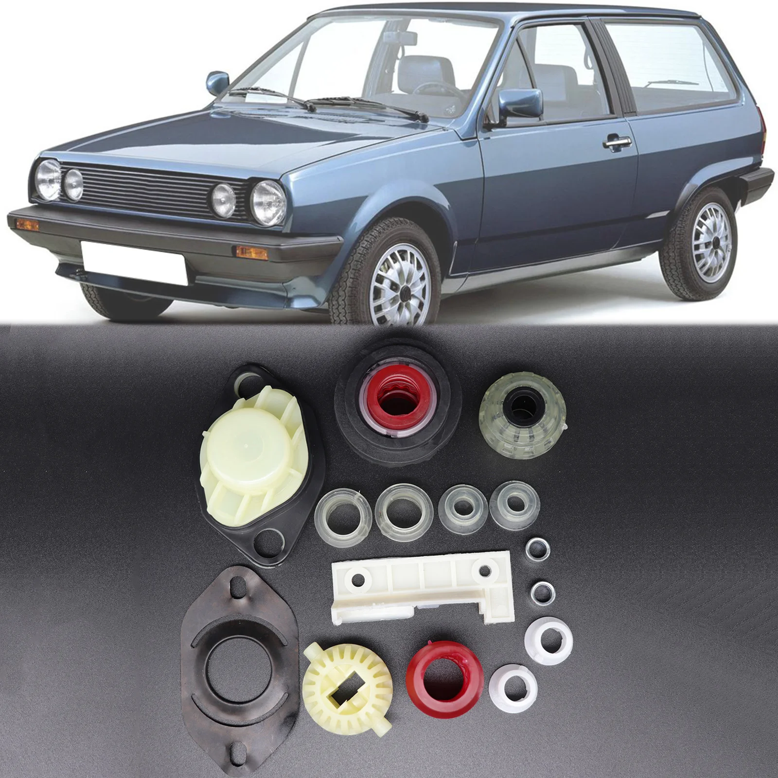 Front Manual Transmission Gear Linkage Shift Lever Repair Kit For VW Polo MK2 (86C, 80) Derby 1981-1994 Classic Variant sedan gear shifter,gearbox control cable repair kit