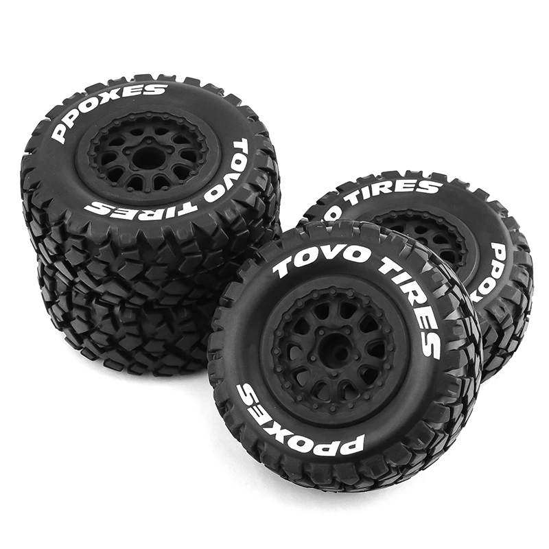 R C Cars Spare Parts RC Car 1/10 110mm Short Course Truck Tire Wheel Tyre 12mm Hex For Traxxas Slash Arrma Senton HuanQi 727 Vkar 10sc HPI HSP