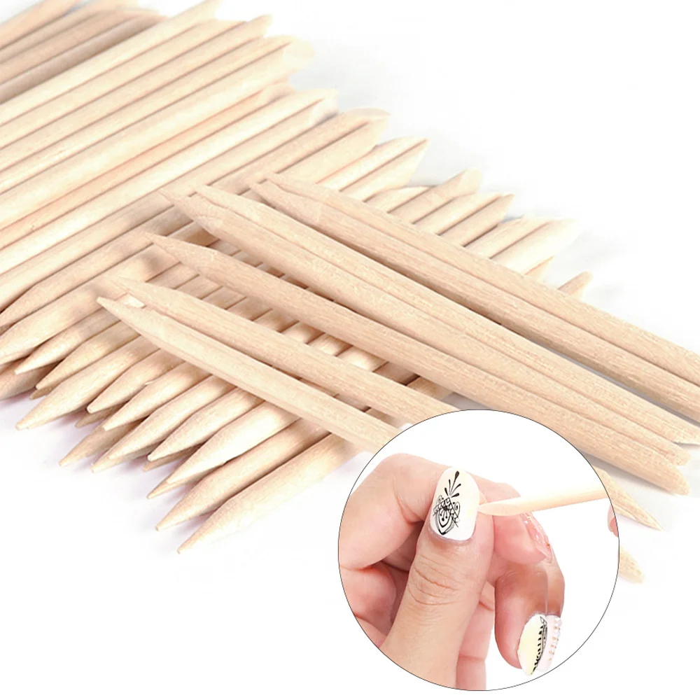 Nail Cuticle Pusher Orange Wood Sticks Nail Manicures Remover Gel Polish Painting Tangerine Stick Nails Tools 100 Pcs Nail Care Kit Manicure Tools Manicure Pedicure Kit Manicure Set Nail Art Pusher Nail Manicure Tools Manicure Pedicure Tools Cuticle Pusher Nail Manicure Sticks