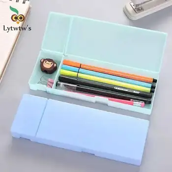 1 pezzo Kawaii Candy Color plastica penna astuccio scuola forniture per ufficio fisse regalo