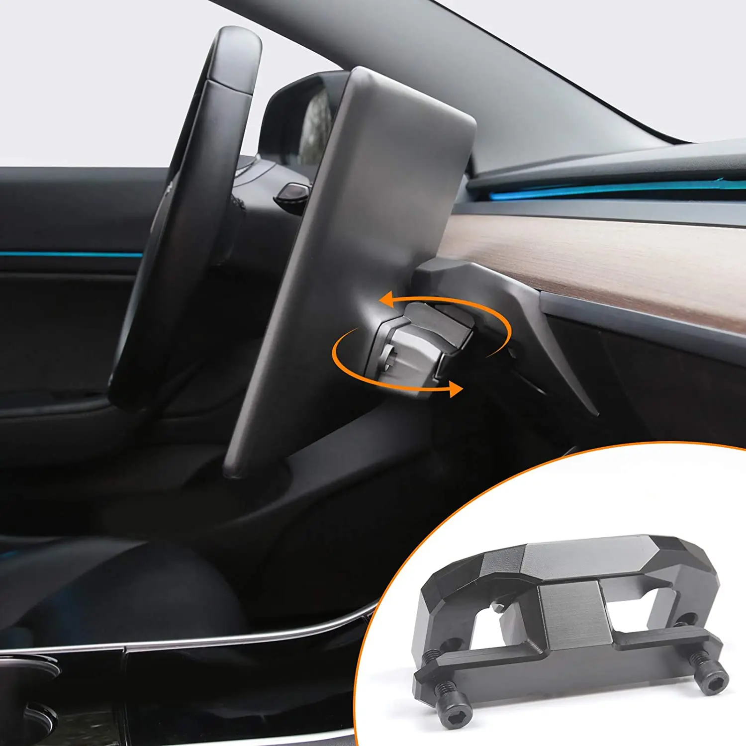 Central Control Screen Display Rotation Bracket GPS Navigation Holder Swivel Mount for Tesla Model 3 Y Accessories -17