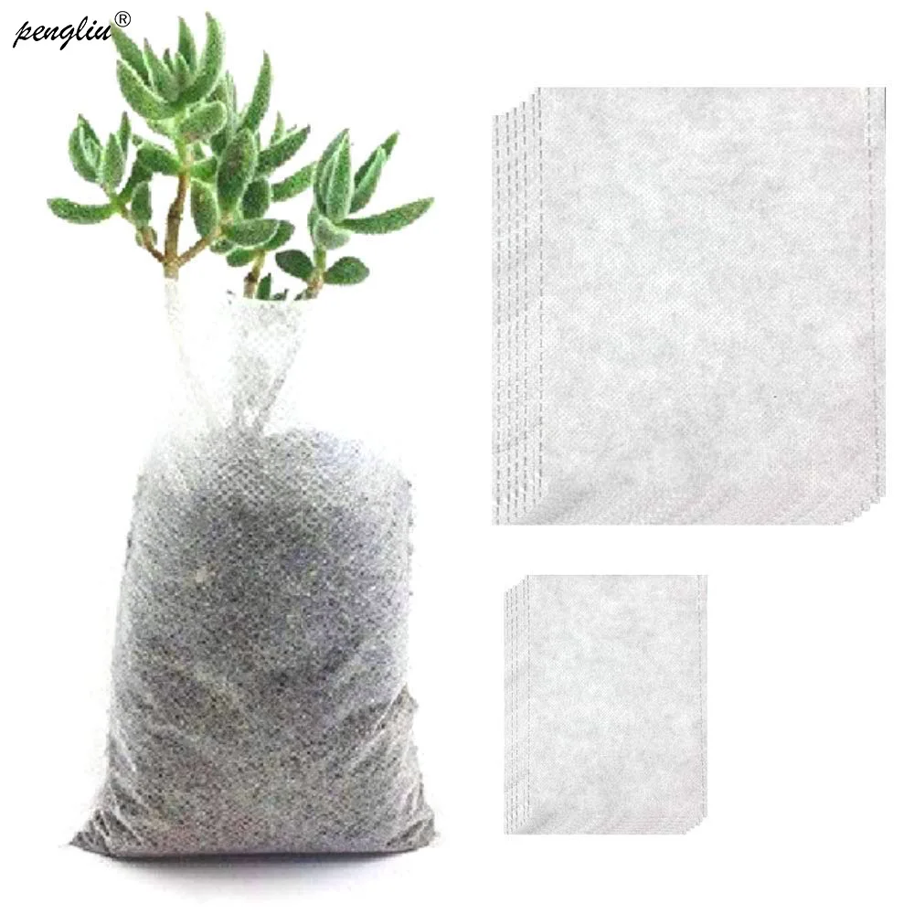 

2000Pcs/lot Grow Bag Non-woven Fabrics For Plants Seedling Plants Nursery Organic Fabric Eco-friendly Biodegradable