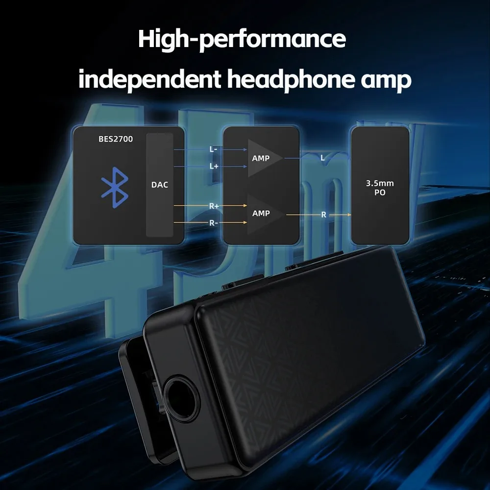 FiiO BTR11 블루투스 5.3 수신기 LDAC 고해상도 휴대용 DAC 헤드폰 앰프 유선 IEM용 3.5mm 무선 오디오 어댑터