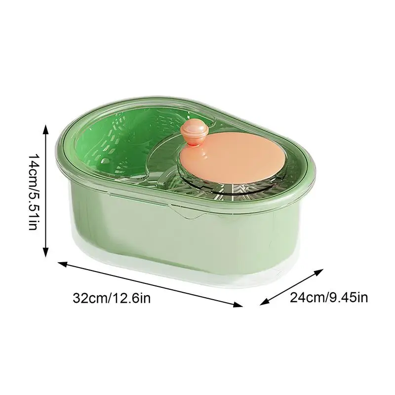 Fruit Spinner And Strainer Portable Rotating Veggie & Salad Spinner And Dryer Manual Lettuce Washer Kitchen Cleaning Drainer