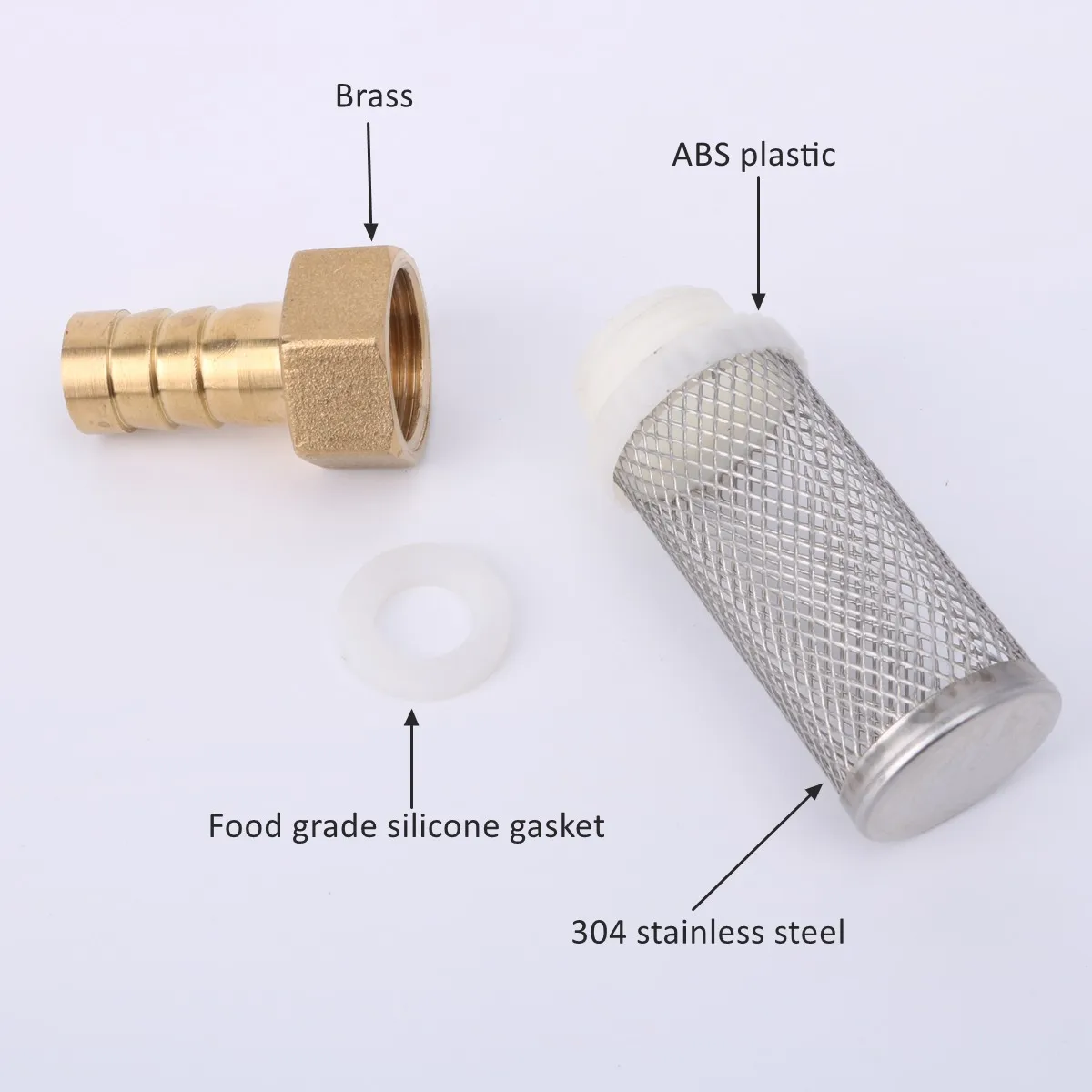 Lengthened Stainless Steel Mesh Filter Garden Irrigation Pump Protection Hose Filter Water Cleaning Mesh Brass 6-19mm