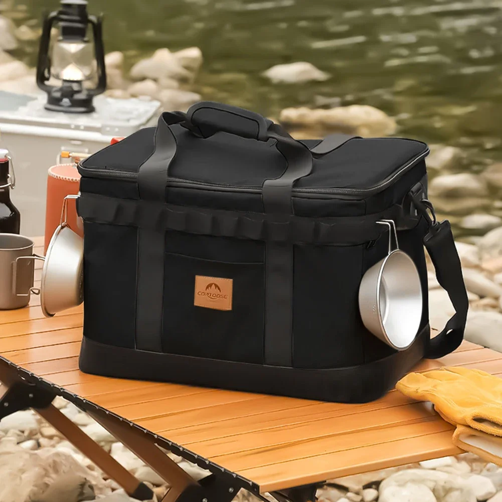 thumbnail image 2 of Camp Cooker Bag Outdoor Cookware Storage Khaki Portable 2 of 13