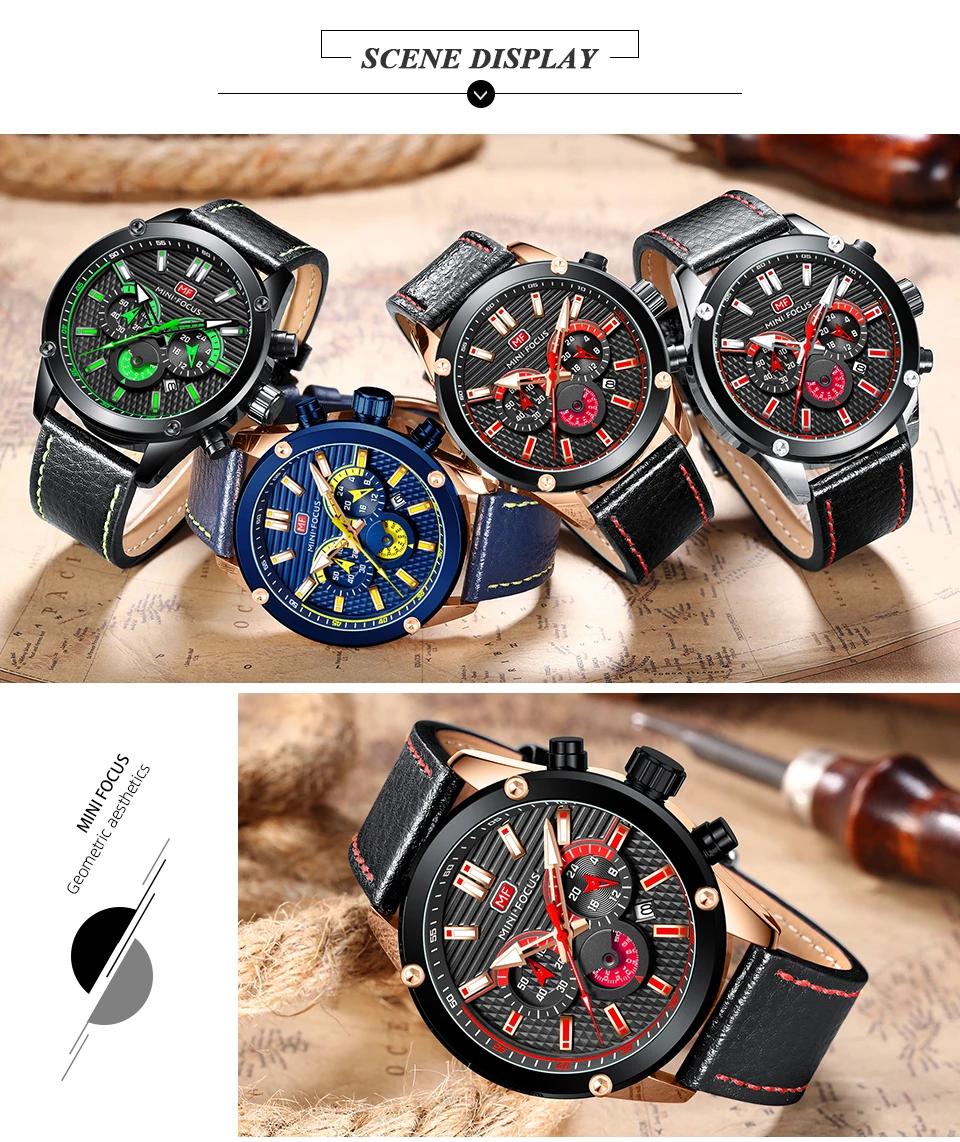 MINI FOCUS Quarzuhr für Herren, wasserdicht_voghion.com