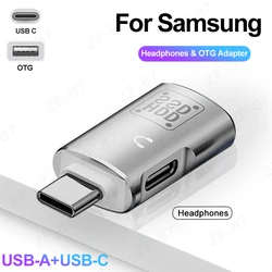 Universal USB - C OTG Adapter & Fast Charger with Audio and U Disk Reader Functions (Aound OTG Silver)