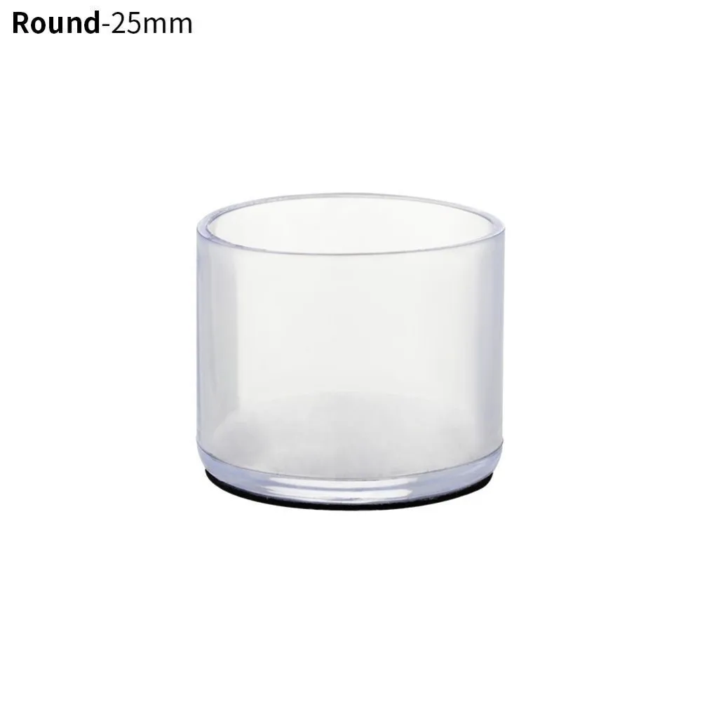 Transparent White PVC Furniture Leg Foot Protectors - 16pcs Wear-Resistant Caps for Noise Reduction and Floor Protection