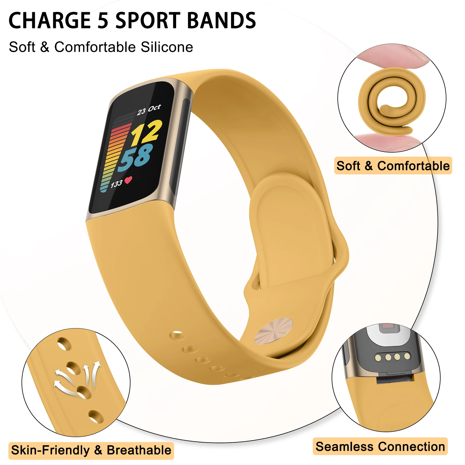Silicone Sport Strap Replacement for Smartwatch Accessories