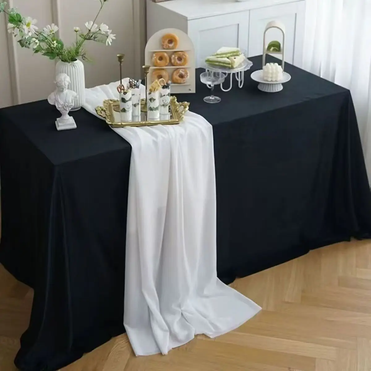 Rectangle Satin Tablecloth Wedding Party