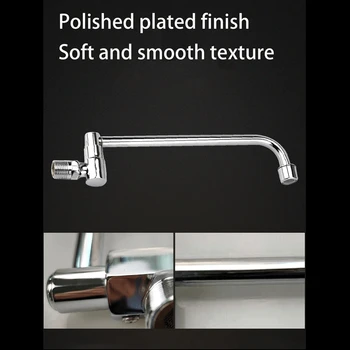 Silver stainless steel kitchen sink special anti-splash faucet, kitchen semi-automatic swing faucet