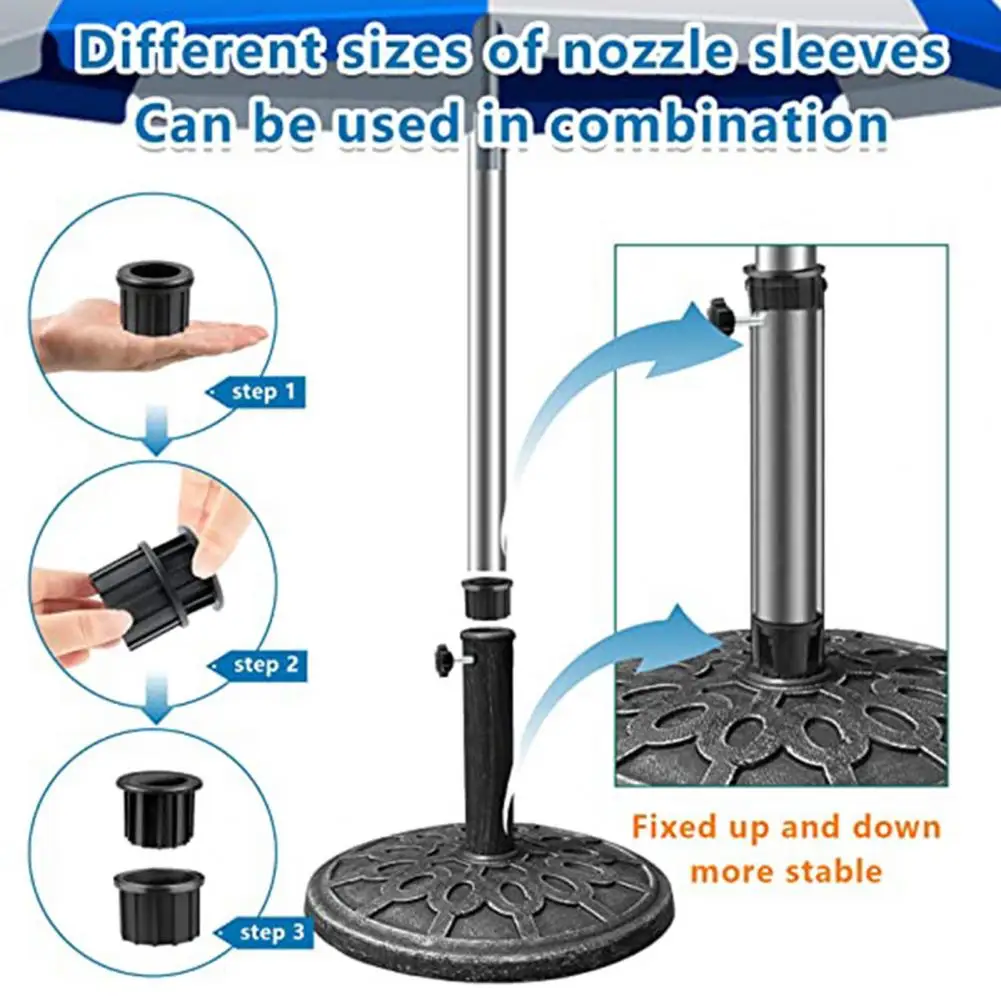 1 Set Umbrella Base Stand Replacement Parts Umbrella Base Stand Rustproof Wide Compatible Hole Ring Plug Cover
