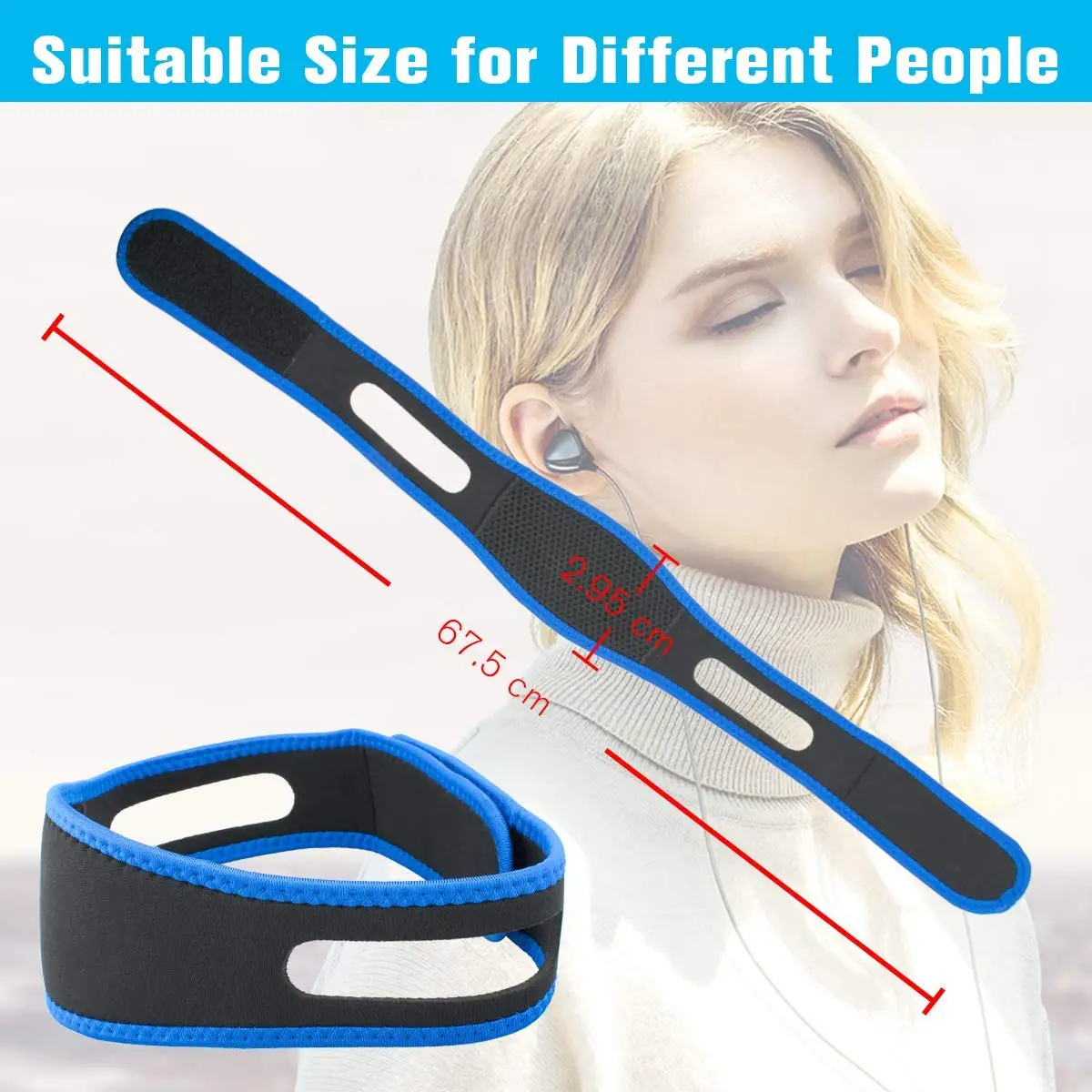 Anti Snoring Belt Triangular Chin Strap Mouth Guard Gifts for Women Men Better Breath Health Snore Stopper Bandage Sleep Aid