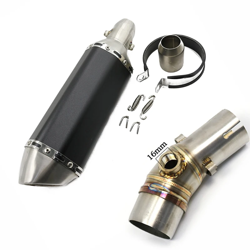 

Выхлопная труба для мотоцикла Kawasaki ER6N, глушитель выхлопной трубы из нержавеющей стали