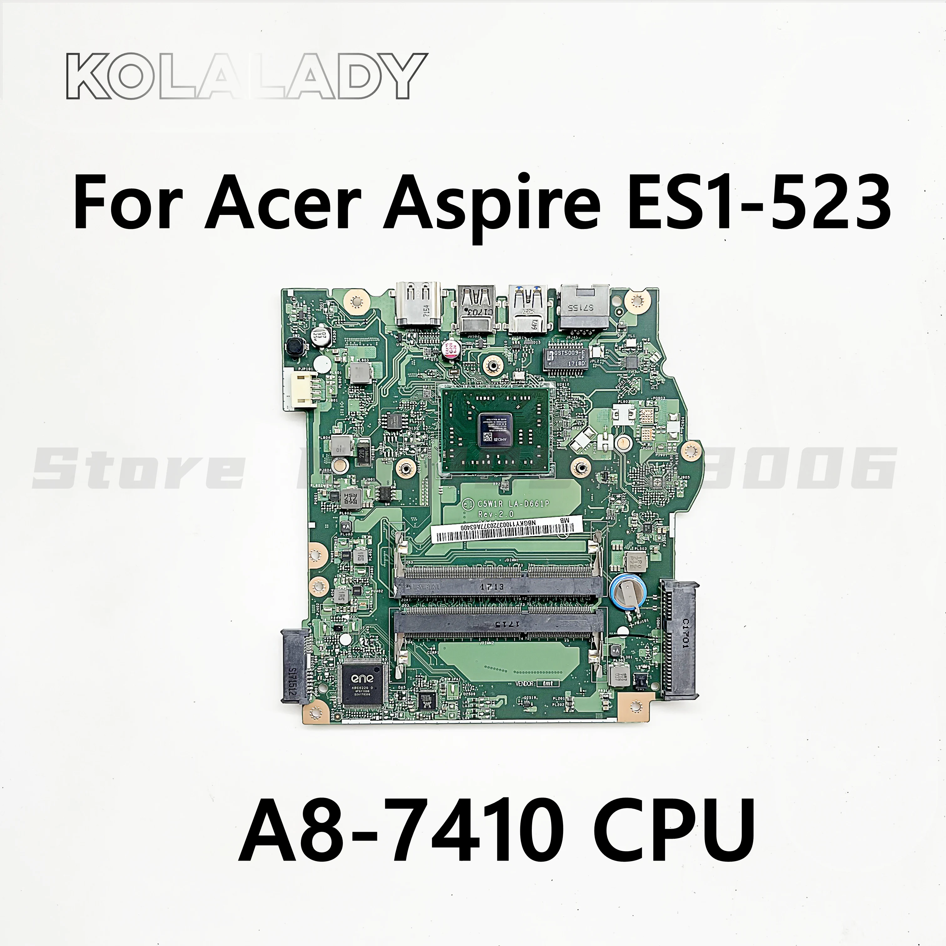 C5W1R LA-D661P для Acer Aspire ES1-523 материнская плата ноутбука с процессором A8-7410 NBGKY11002