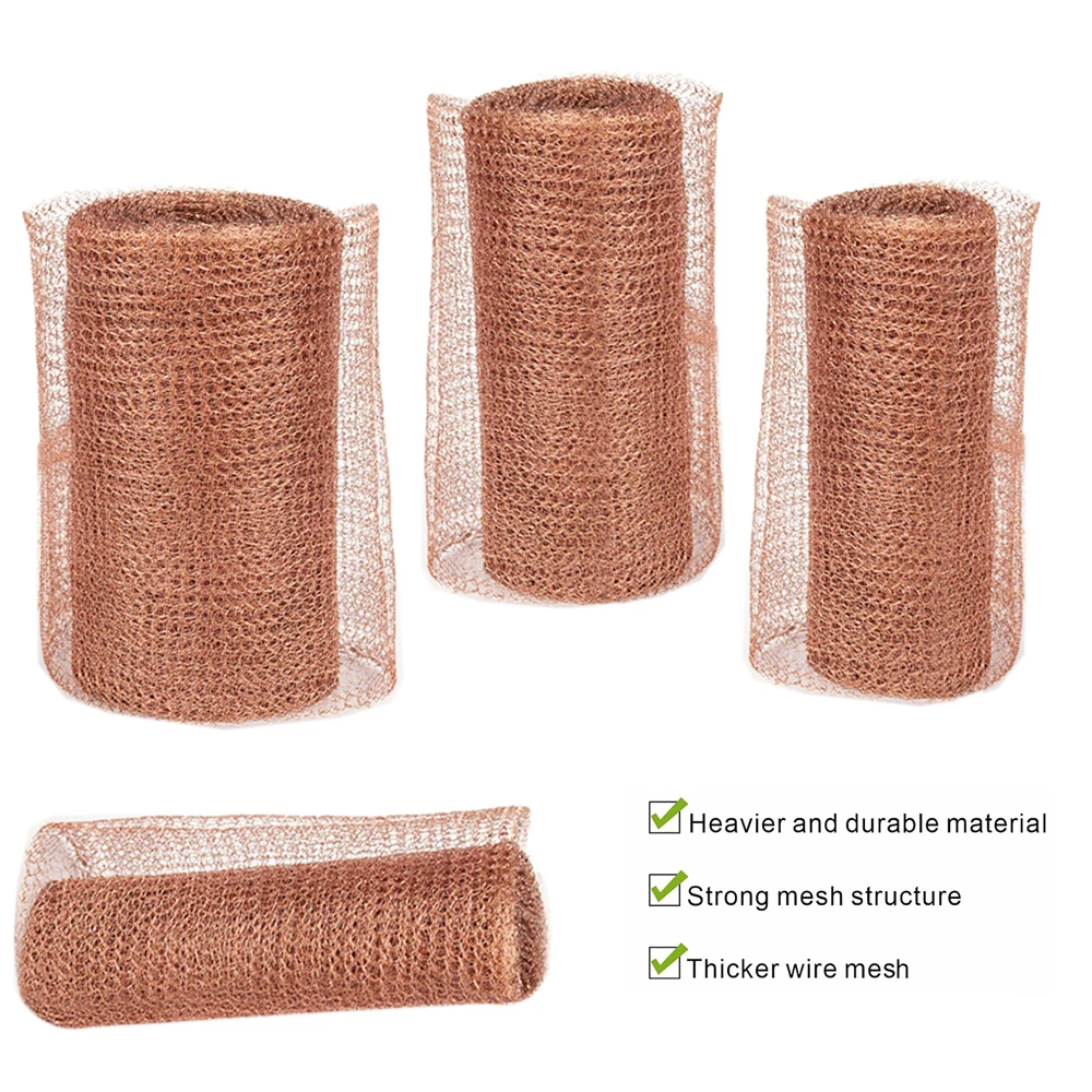 1-15M Pure Copper Mesh Anti Snail Copper Wire Filter Copper Mesh Decorative Garden Mesh Copper Mesh Woven Filter 12.7cm Wide 3