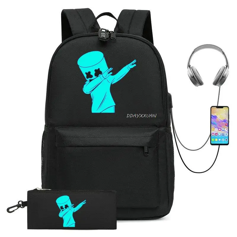 Рюкзак DJ Marshmello с USB-зарядкой