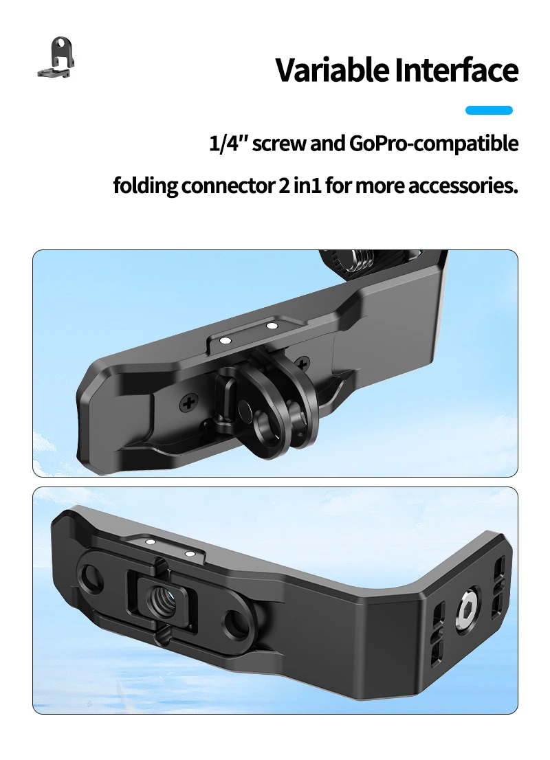 Aluminium-Schnell wechsel platte Magnet adapter Stativ halterung Halb kamera Käfig Rig für insta360 x4 Action Panorama Kamera halter – Detail 7