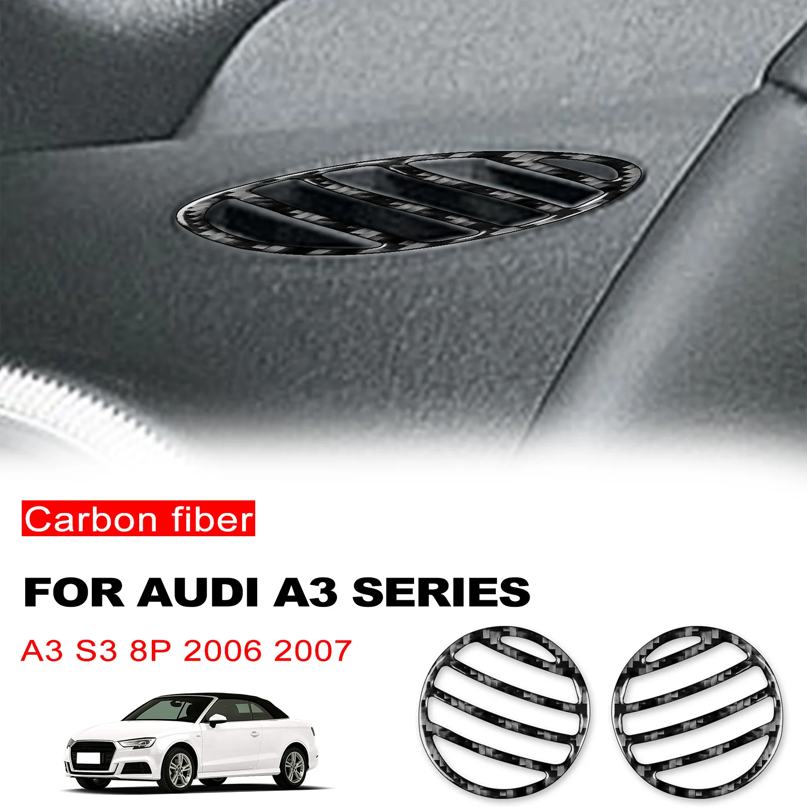 Carbon Fiber Headlight Switch Stickers For Audi A3 S3 8P 2006 2007 Interior  Accessoire Voiture - AliExpress