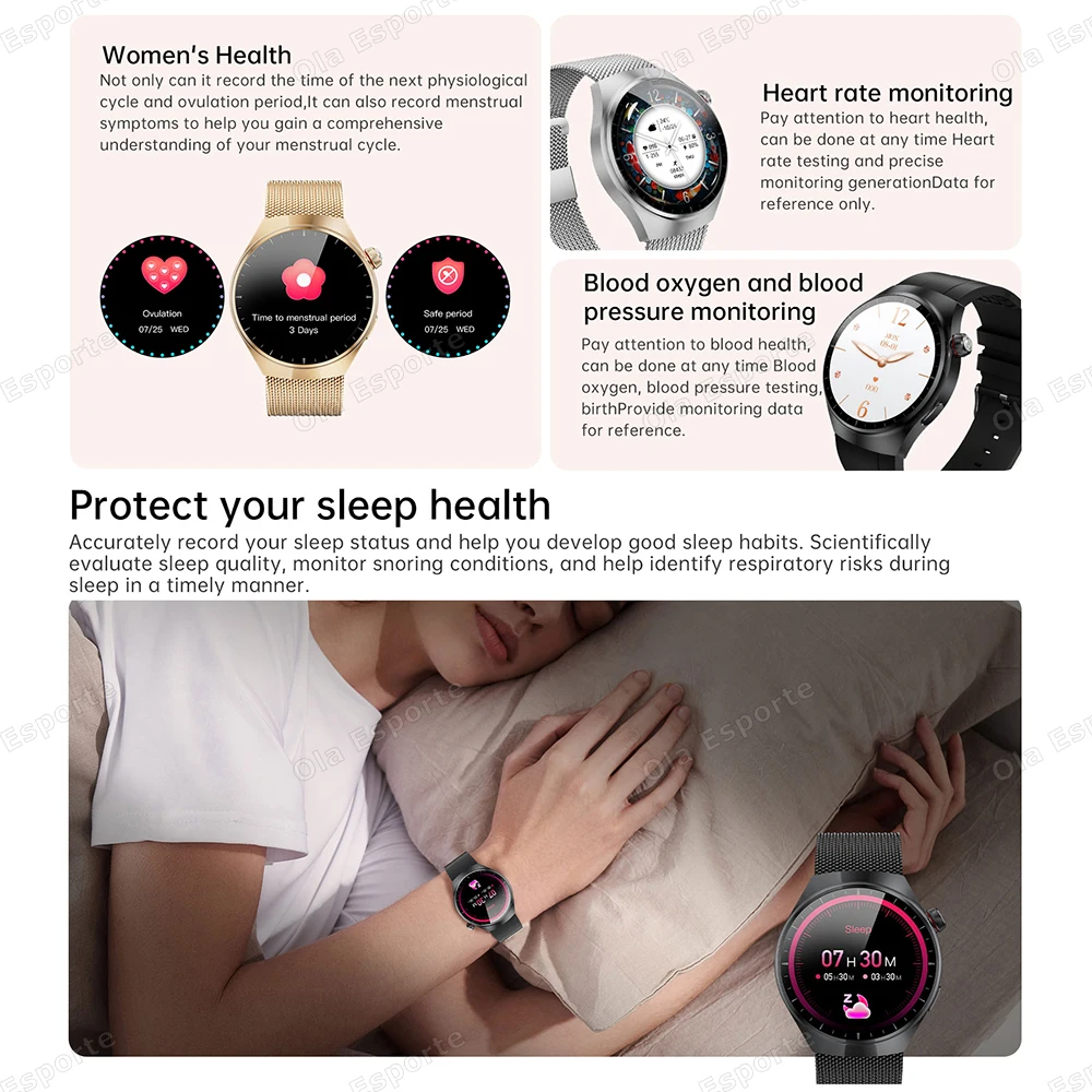 4IN1 Smart Watch Men Waterproof Bluetooth Call GPS NFC Sports Fitness Heart Rate Monitor Smartwatch Digital Watches Women Gifts