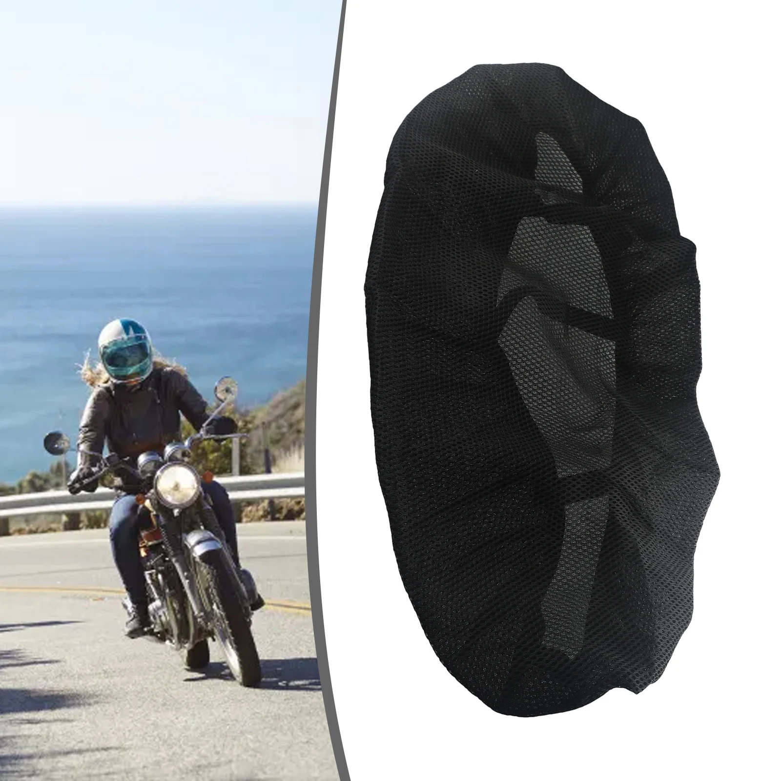 

1pcs Motorcycle Cushion Cover Polyester 3D Spacer Mesh 85*60CM Heat-resistant, Breathable, Moisture-proof, Mildew-proof And Elas