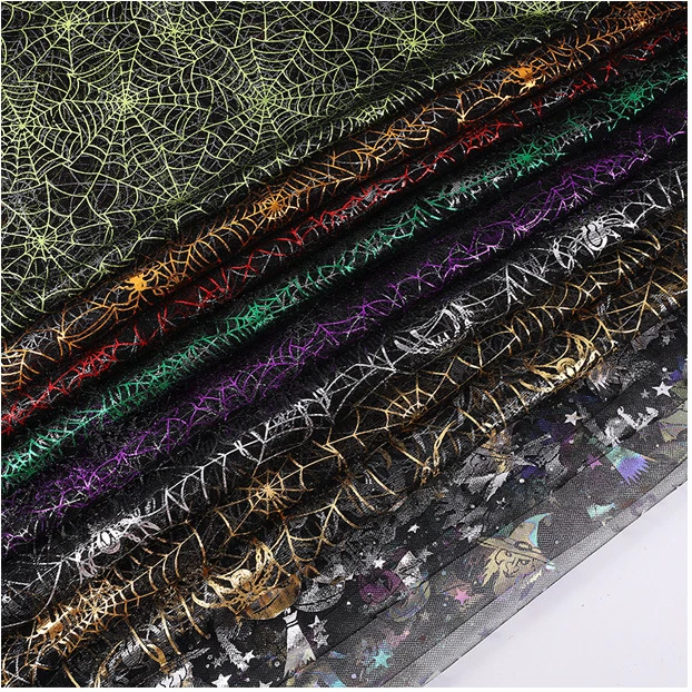 

Colorful Gold-plated Spider Webs Bats Male Melons Witches Mesh Toys Halloween Party Children's Performance Costumes Prop Fabric
