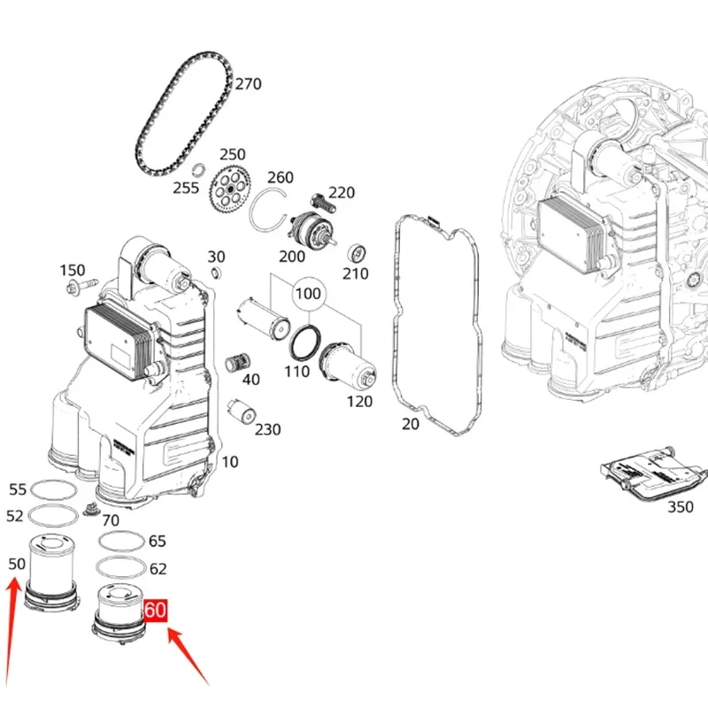 724.1 Car Transmission Oil Filter A2473701605 A2473701705 For Mercedes-Benz W177 W247 H247 A B CLA GLA GLB 160 180d 200 220 250e