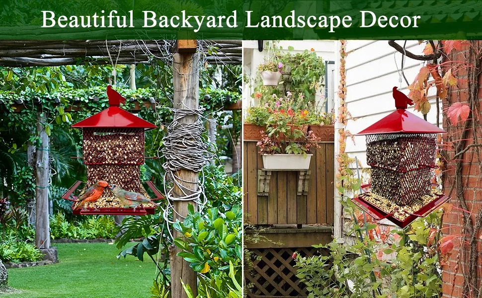 red bird feeders for outdoors