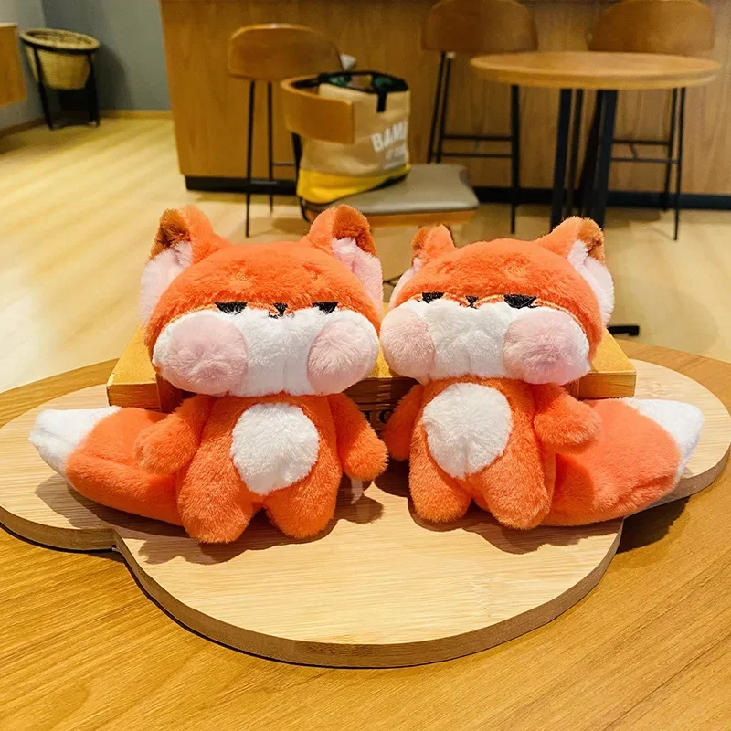 Big Tailed Fox Plush Pendant Keychain,Car Pendant Bag Accessories