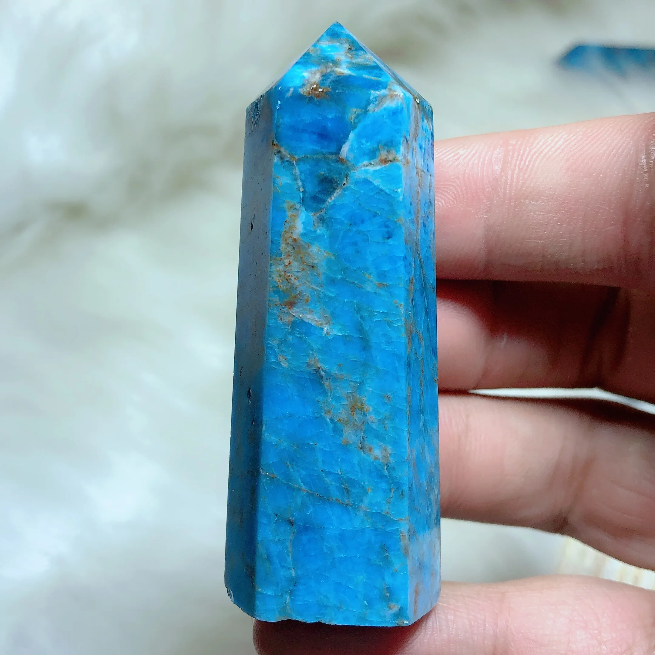 Healing High Quality Natural Crystals APatite Tower Point Mineral Home Decorations Reiki Ornament Room Decor 6