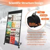 Magazine Rack Floor-Standing,4-Layer Brochure Holder Display Stand Tiered Design with Wheels,High-Hardness Metal Magazine 2