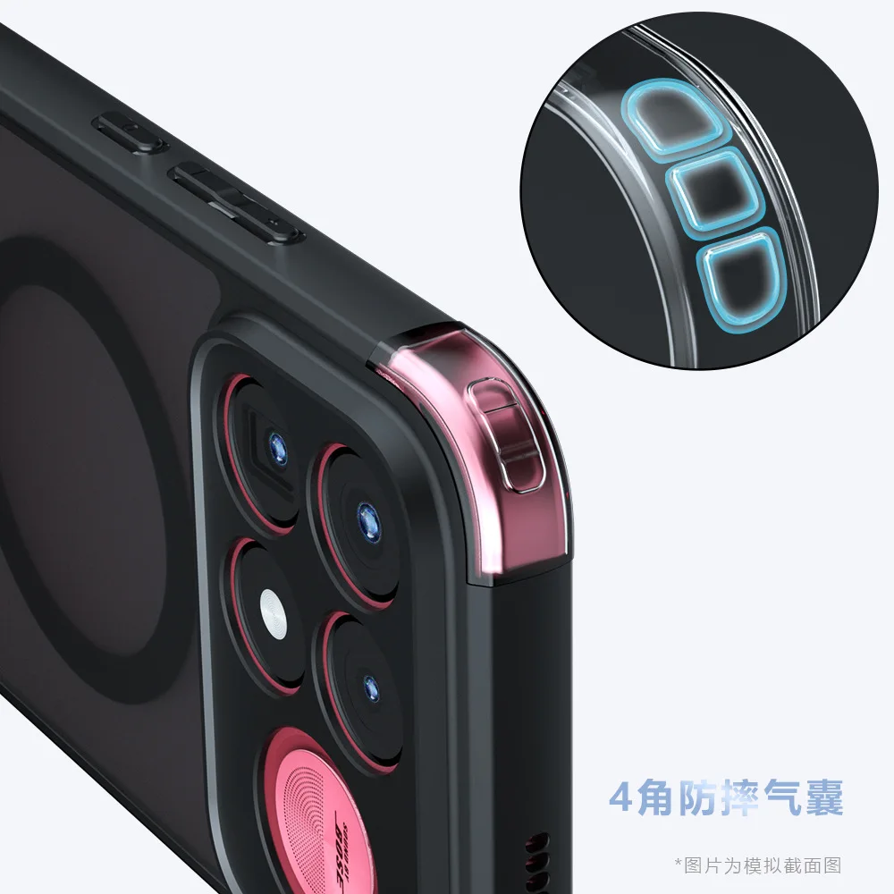 Magnetic Matte Acrylic Bumper Hard Case