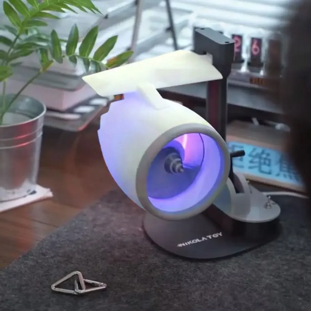 Creative Turbo Desktop Fan Turbofan NIKOLATOY Upgraded Engine Model JetFan USB Fan With Atomization Red Light Tail Flame Device