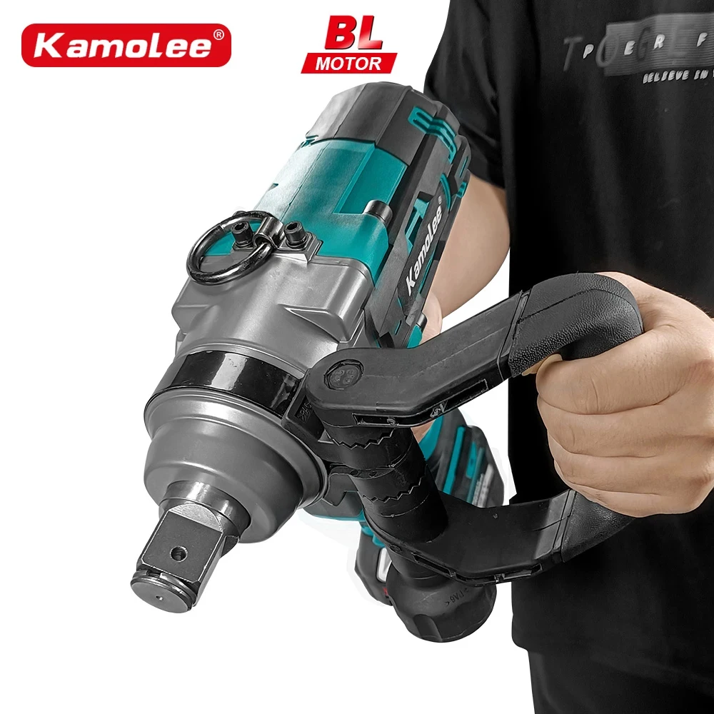 KAMOLEE Electric Impact Wrench 1 Inch, 5000 N.M Torque Brushless Lithium Ion Battery Compatible 18V 21V Battery