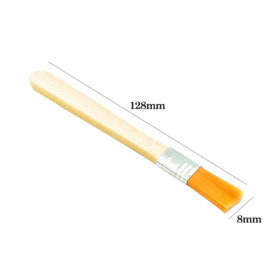 5pcs solder paste brush, BGA ball planting brush, computer keyboard dust removal, barbecue, painting brush with wooden handle 6