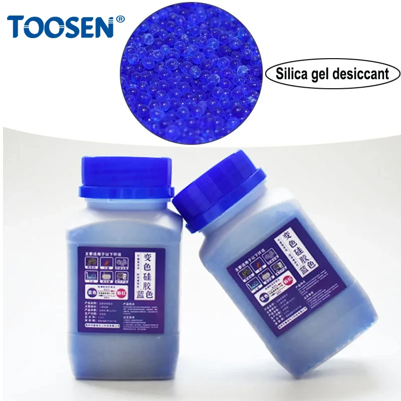 Silica Gel Desiccant 500g/bottle Reusable Electronic Products Moisture-Proof Dehumidification Silica Gel Bead Hygroscopic Agent